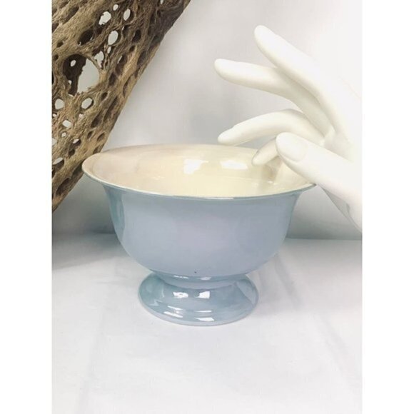 Morimura Nippon Japan Blue Luster Footed Bowl 5" - Picture 2 of 7